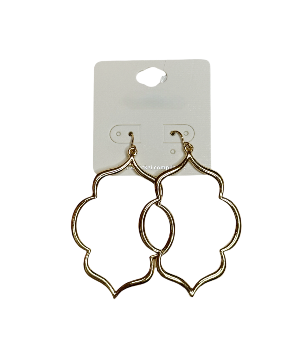 Large Gold Quatrefoil Earrings