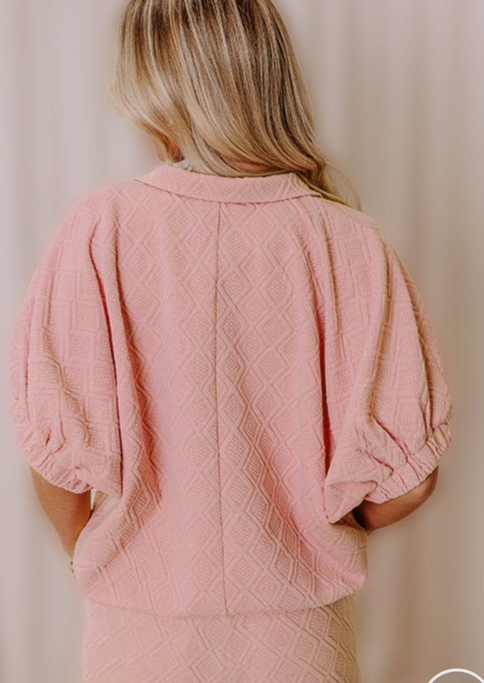 Blush Textured Lounge Set