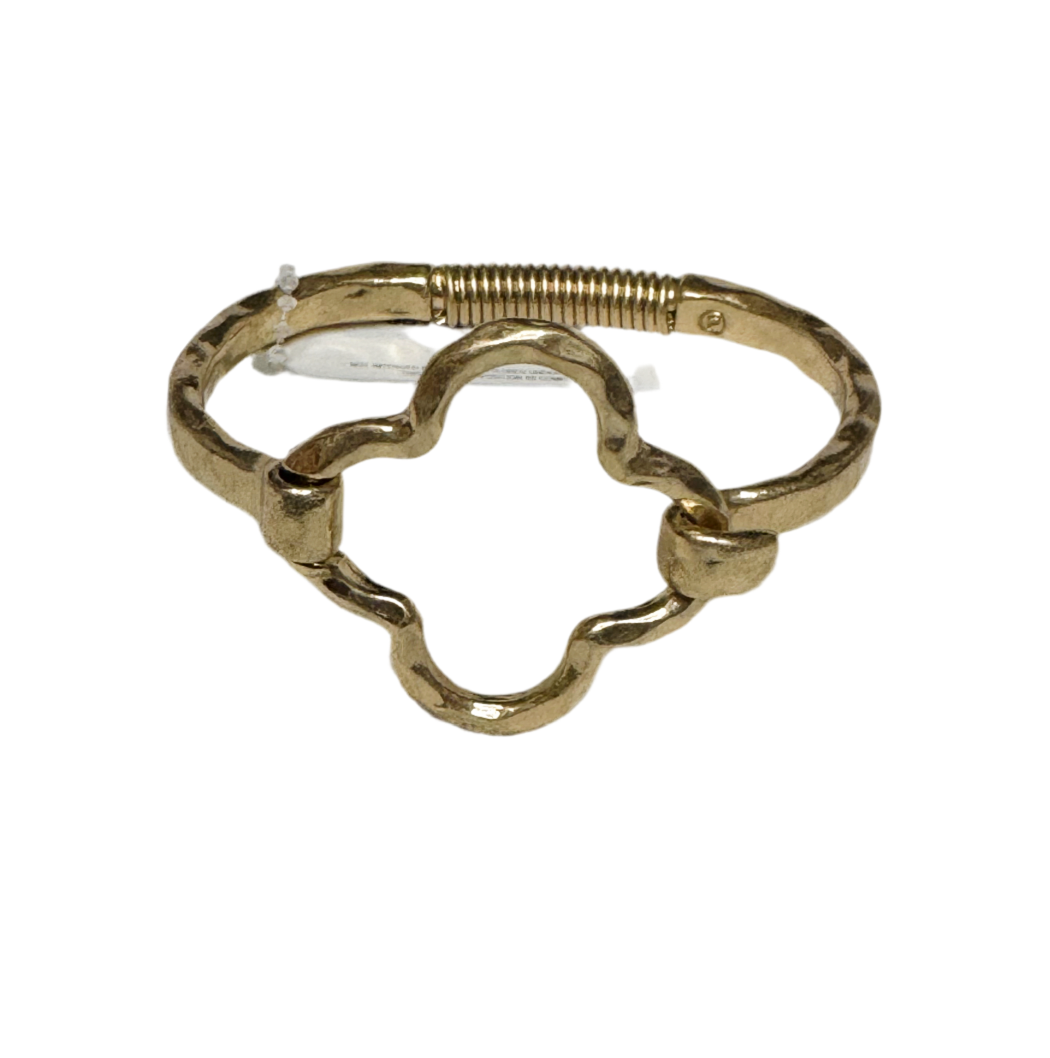 Brushed Gold Quatrefoil Bracelet