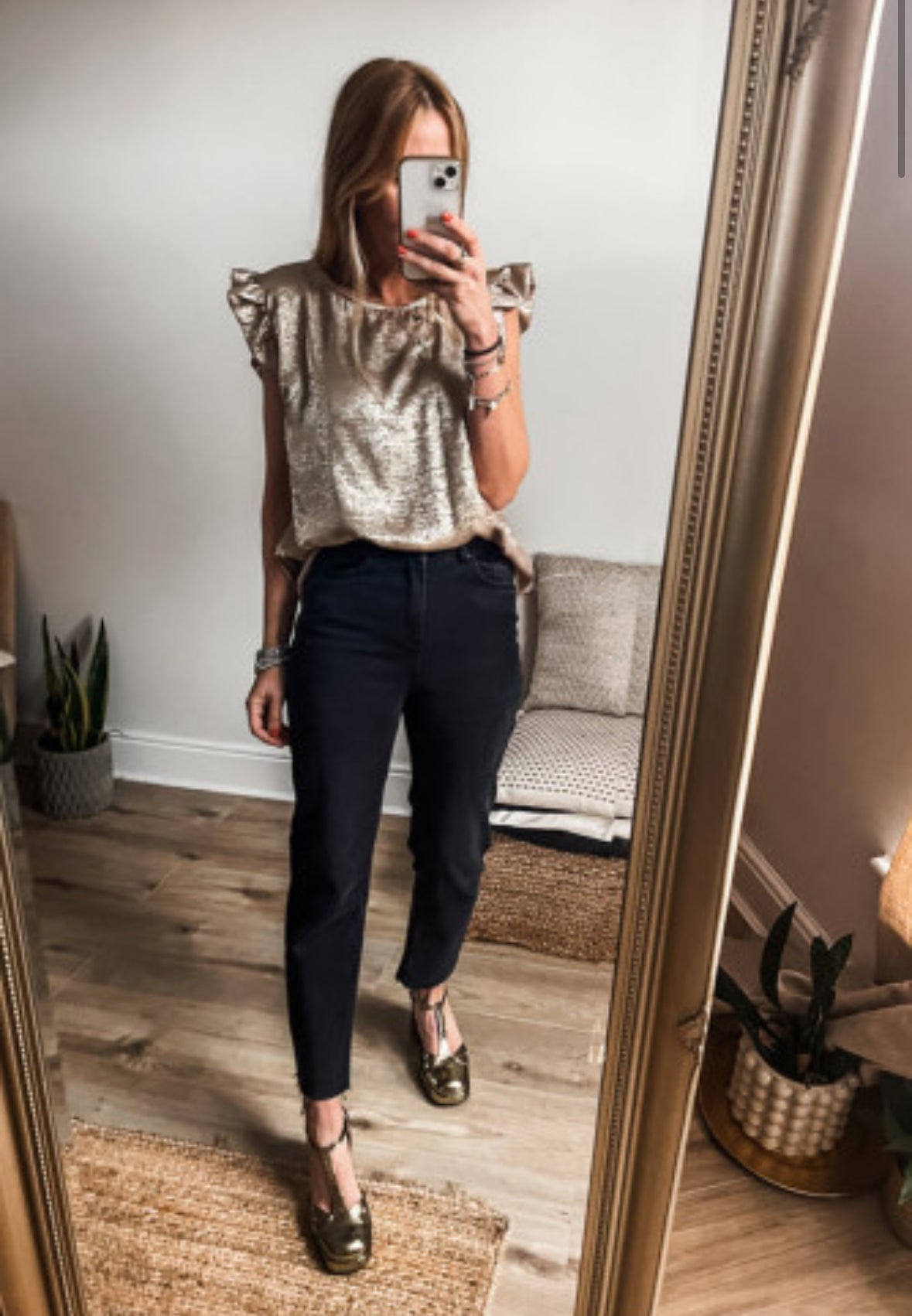 Gold Metallic Blouse