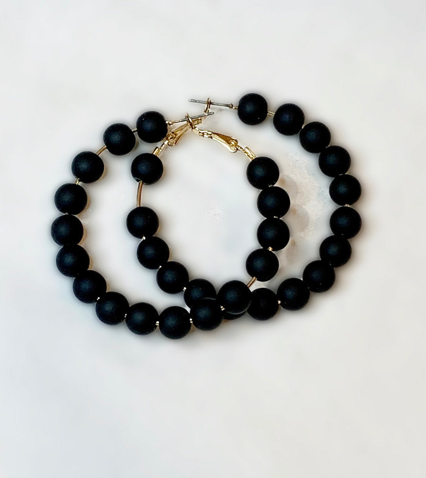 Beaded Hoop Earrings