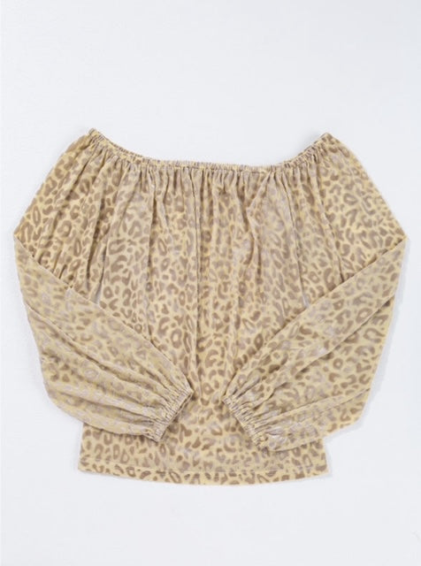 Leopard Off The Shoulder Top