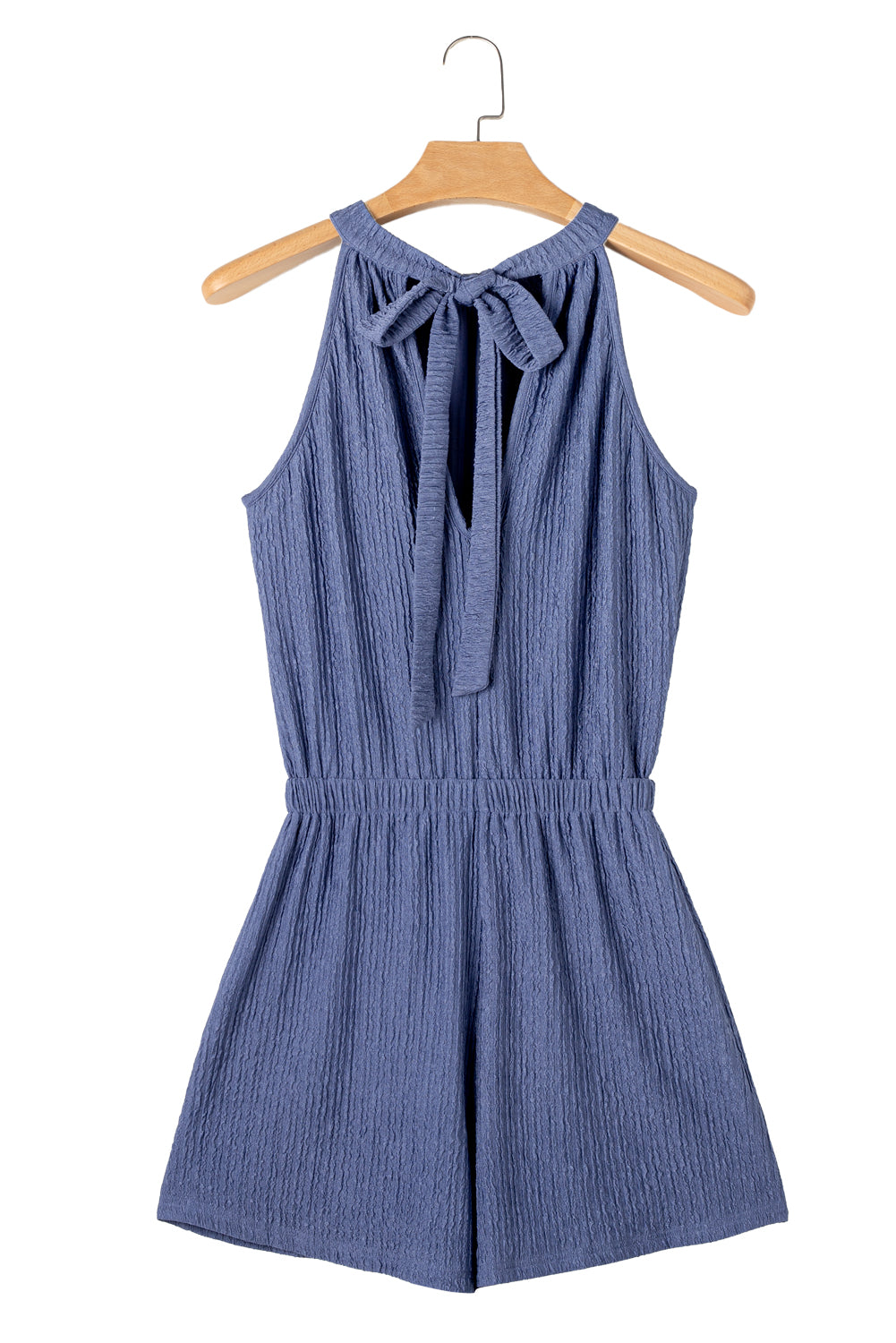 Textured Halter Romper