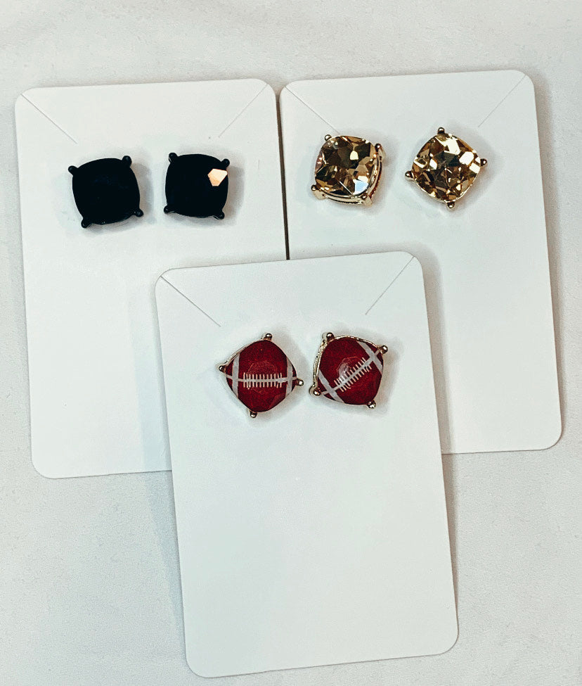 Large Gold Stud Earrings