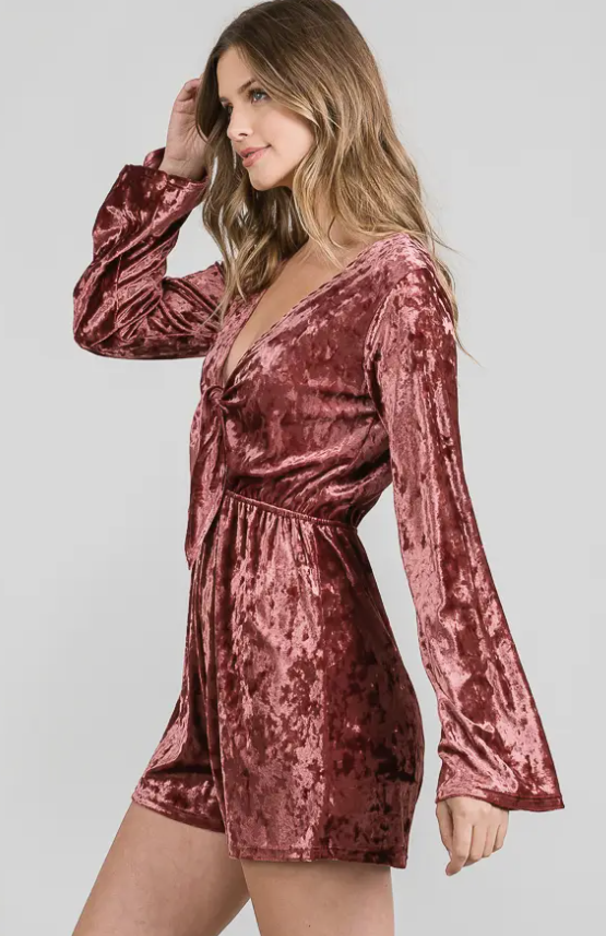 Crushed Velvet Romper