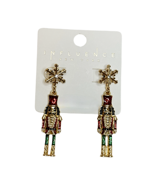 Charming Red Nutcracker Earrings