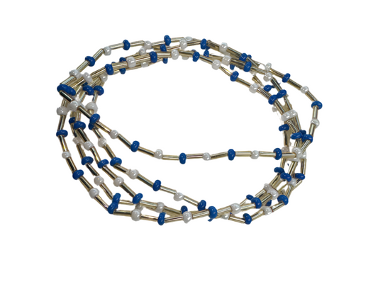 Blue & Gold Beaded Stack