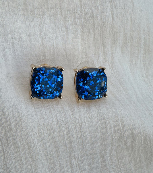 Large Blue Studs