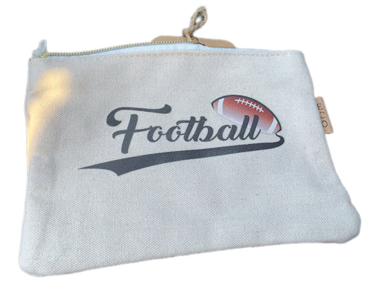 The Football Zip Pouch Bag