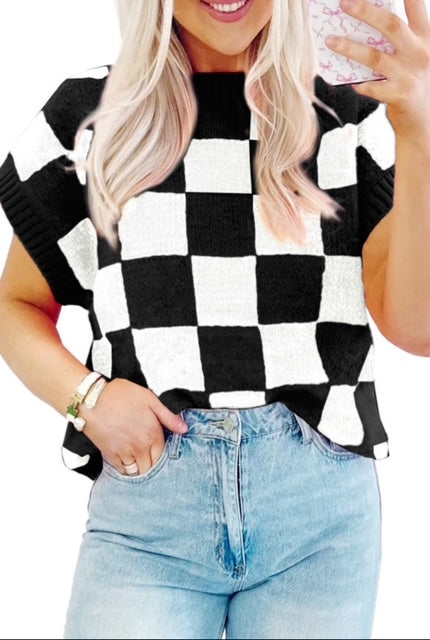 Color Block Knitted Top
