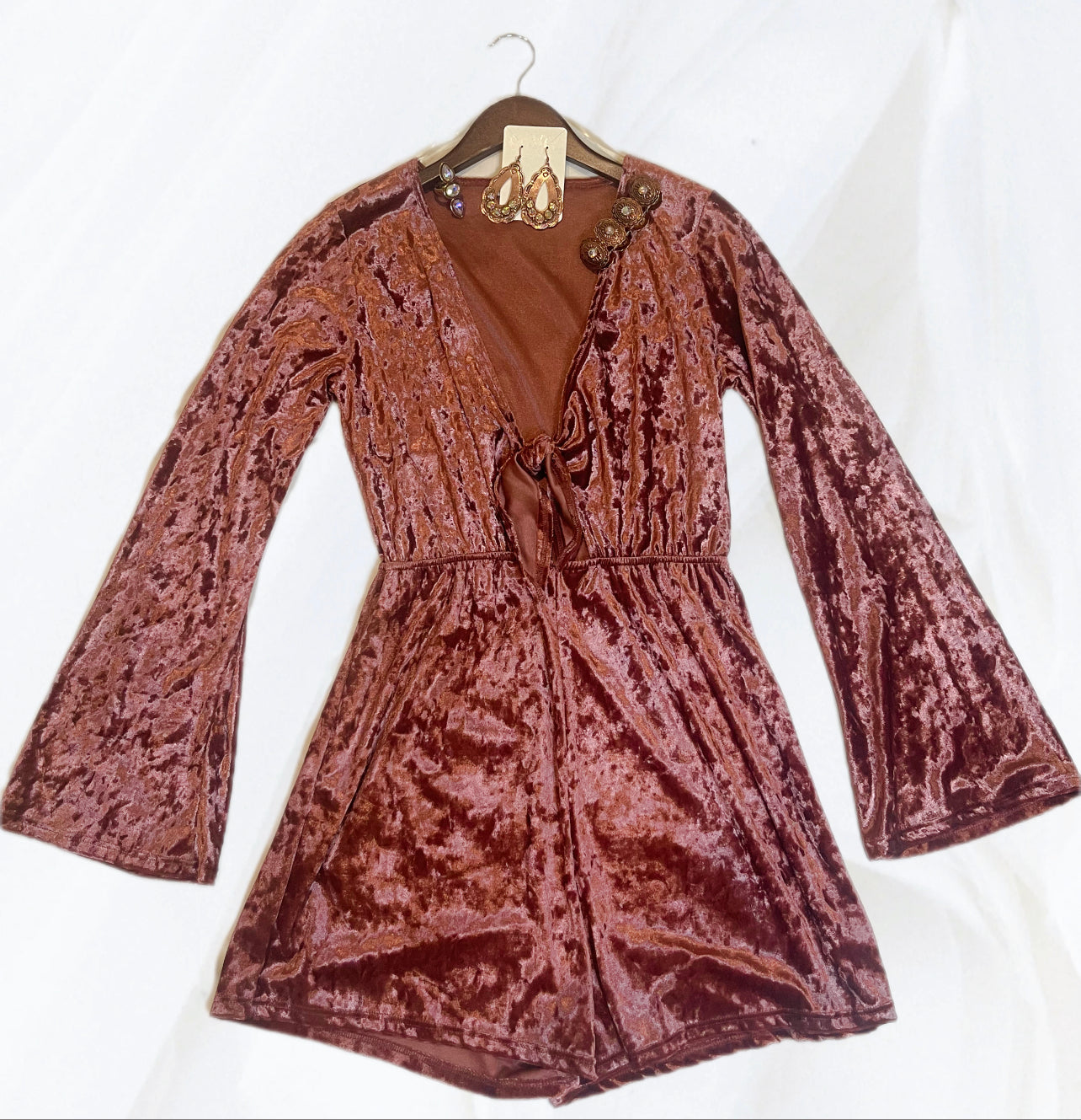 Crushed store velvet romper