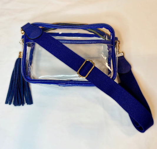 The Clear Blue Camera Crossbody Bag